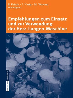 cover image of Empfehlungen zum Einsatz und zur Verwendung der Herz-Lungen-Maschine